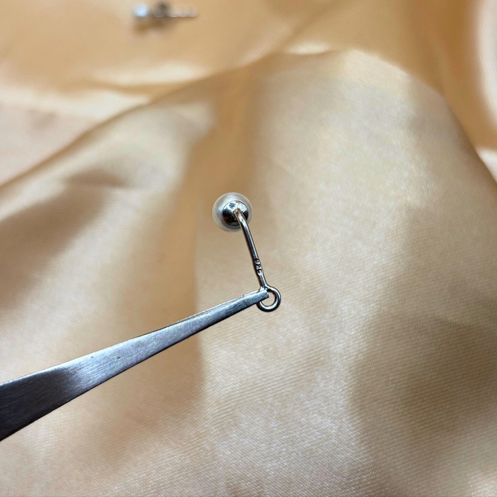 Sterling Dainty Double Pearl Ear Jacket