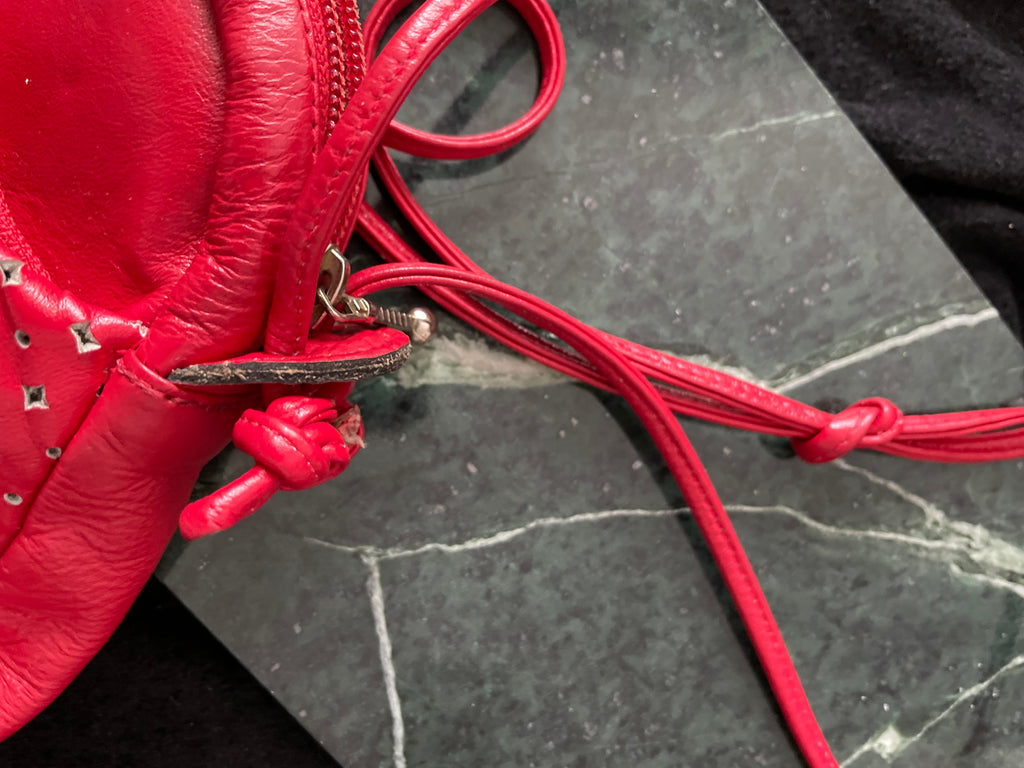 90s Red Perforated Purse