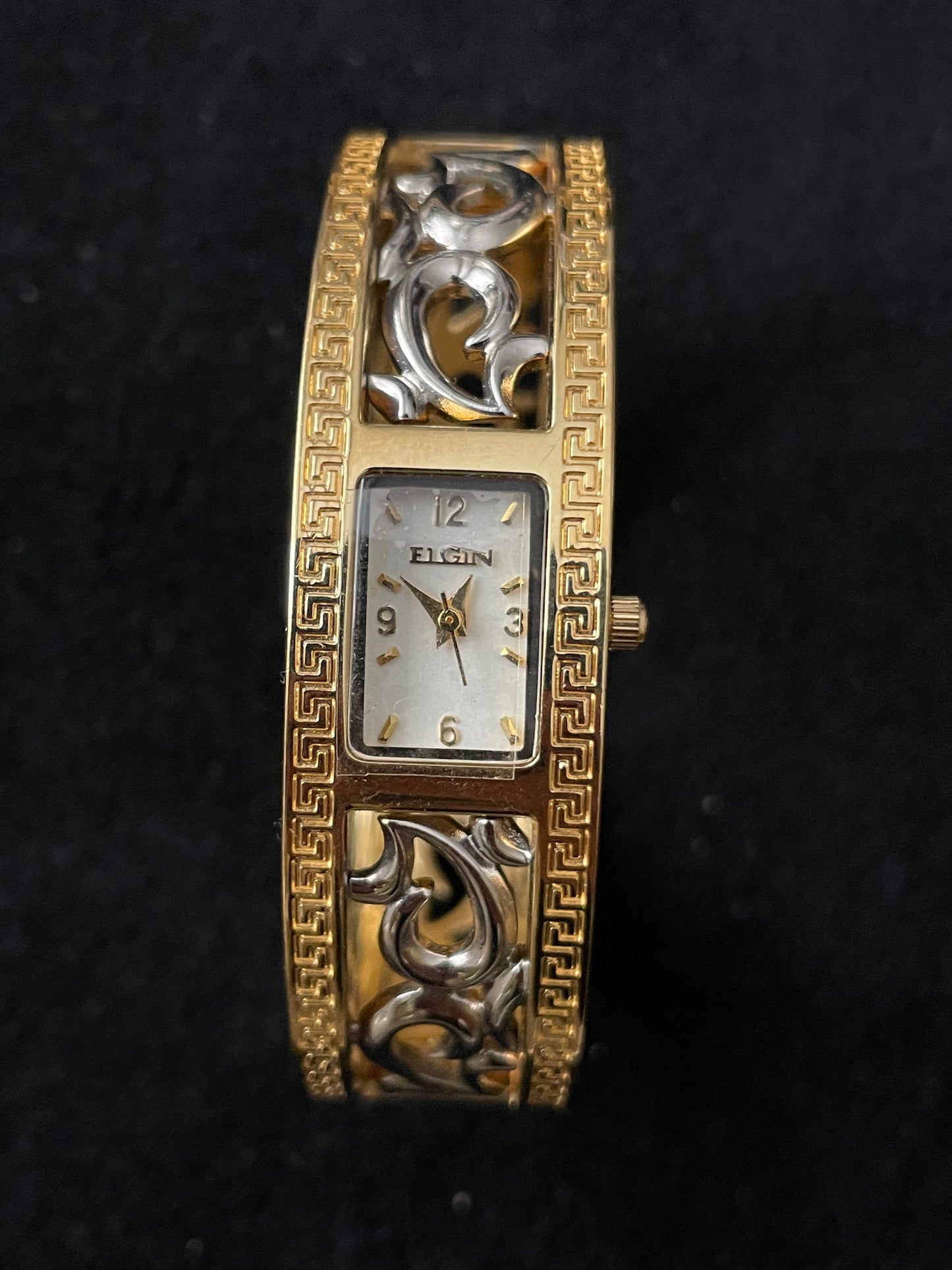 Vintage Elgin Two-tone Watch Bangle