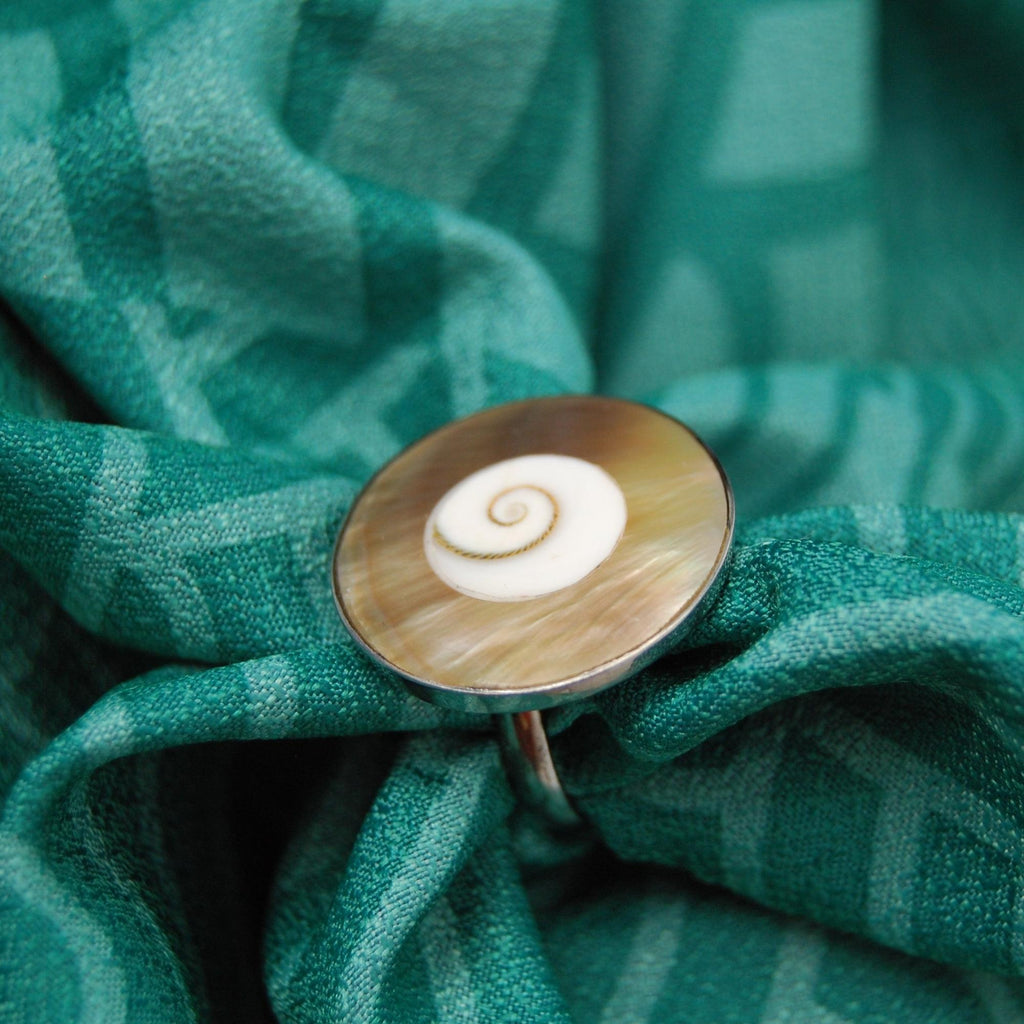 Adjustable Shiva Mother of Pearl Ring