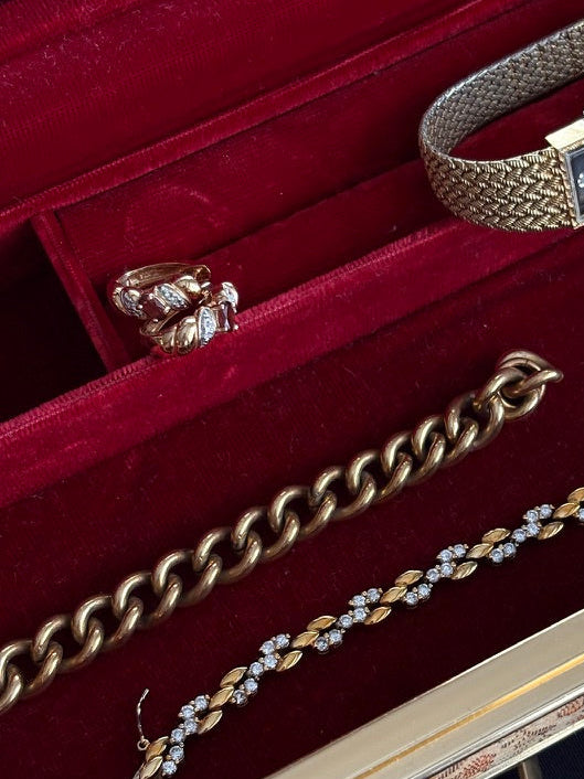 Heavy Rolled Gold Curb Bracelet