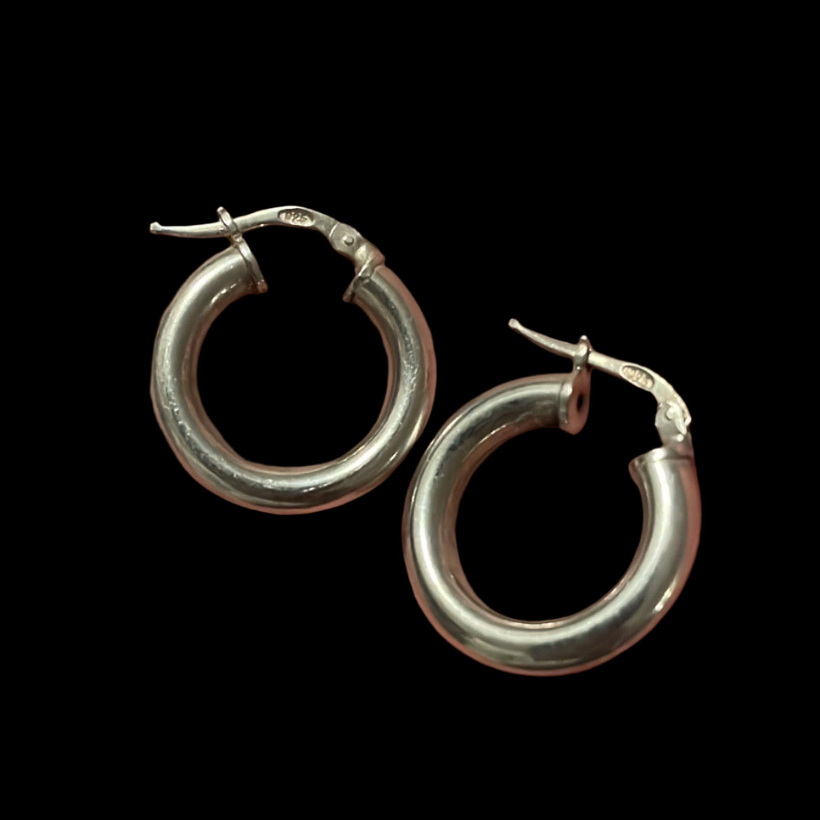 Sterling Silver Hollow Hoops