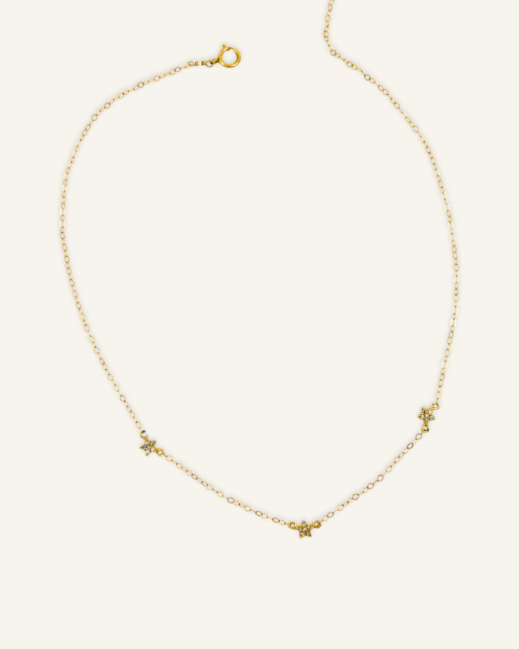 14KT Gold Filled Seed Pearl Star Choker