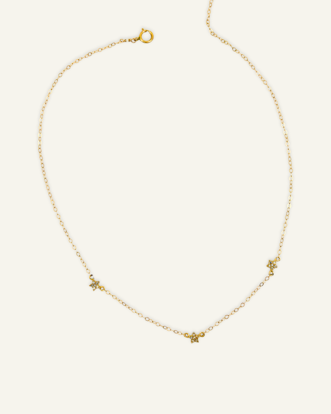 14KT Gold Filled Seed Pearl Star Choker