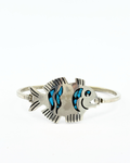 Taxco Silver Inlaid Turquoise Bracelet Cuff