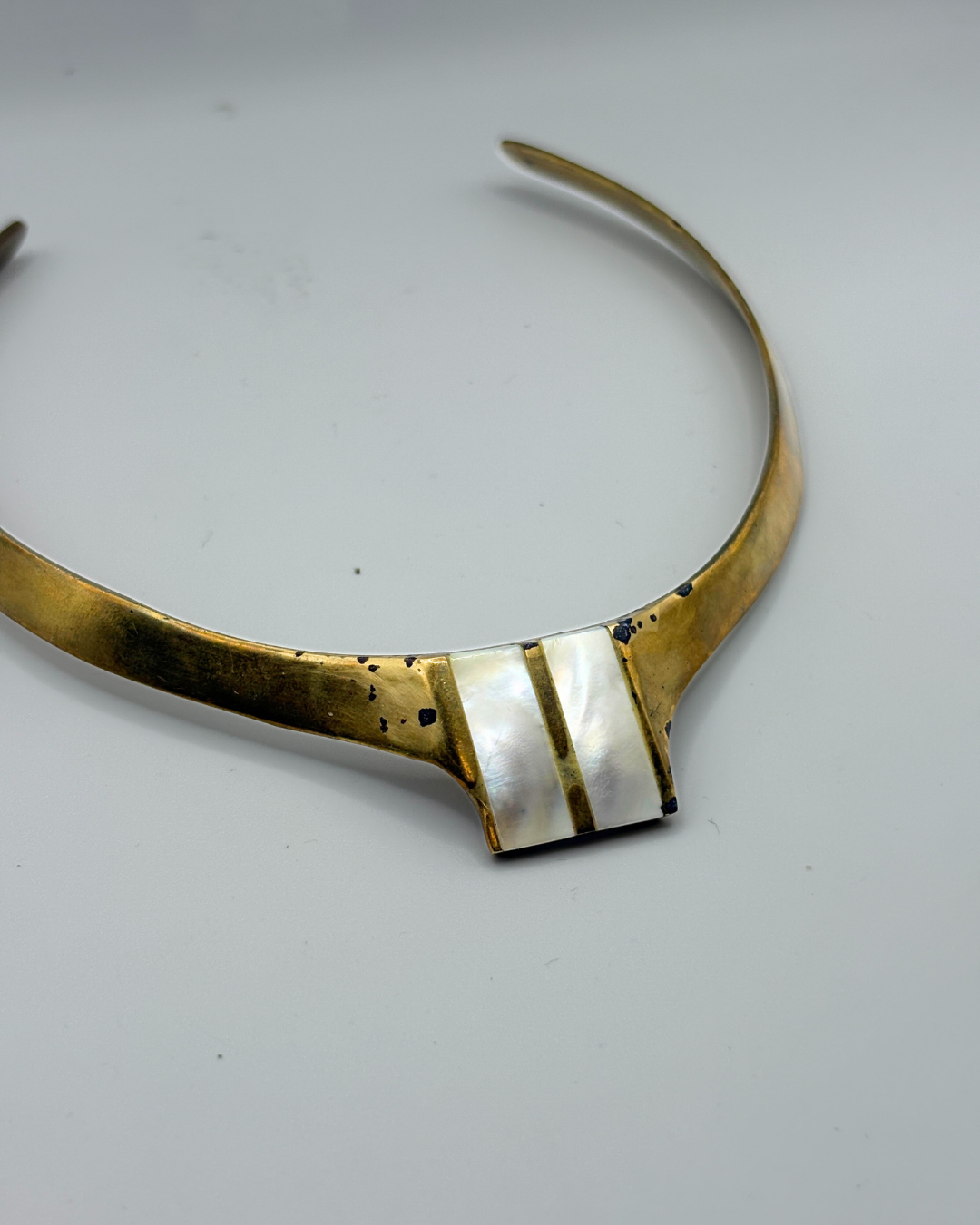 Brass Mother of Pearl Choker