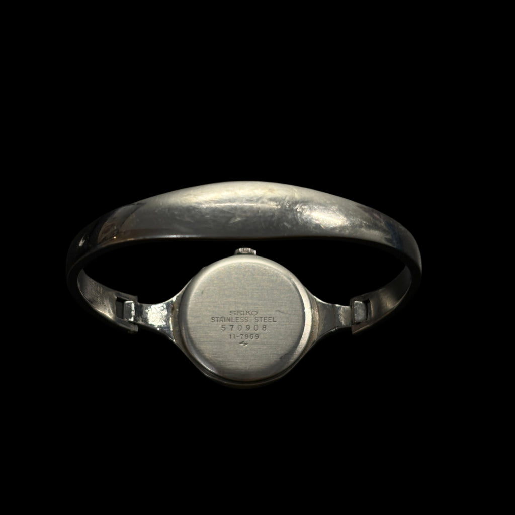 Bouton de manchette manuel Seiko à cadran bicolore