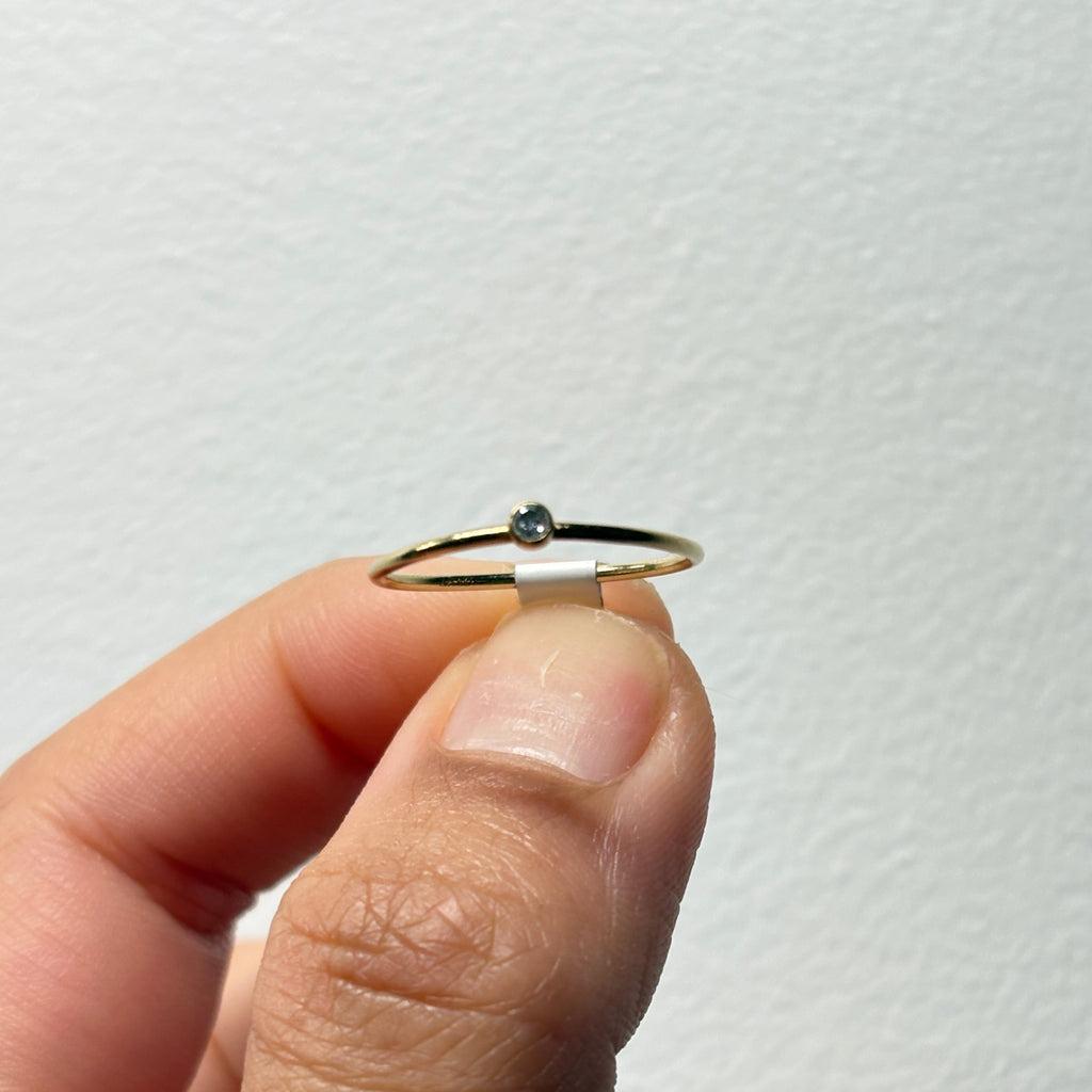 Dainty Solitaire Gold Filled Ring