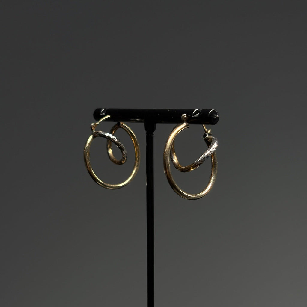 925 & Gold-filled Interlocked Hoops