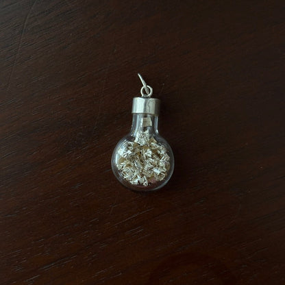 Sterling Glass Shaker Pendant