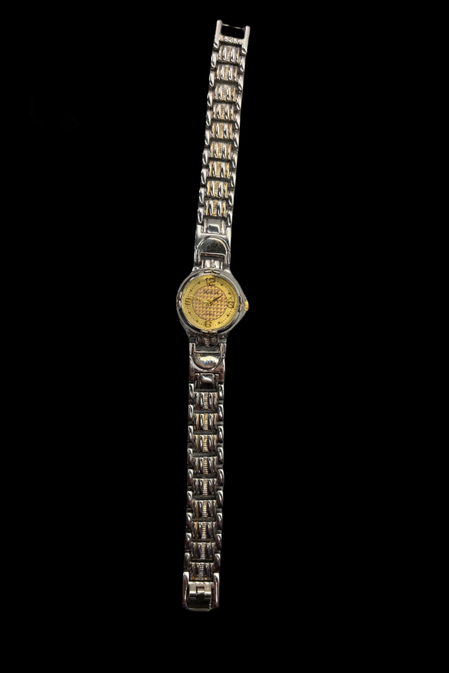 Geneva Two-Toned Gold Dial Analog Watch