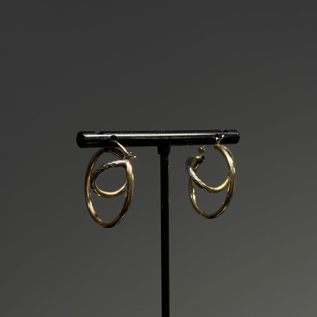 925 & Gold-filled Interlocked Hoops