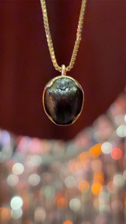 12KT Genuine Scarab Necklace