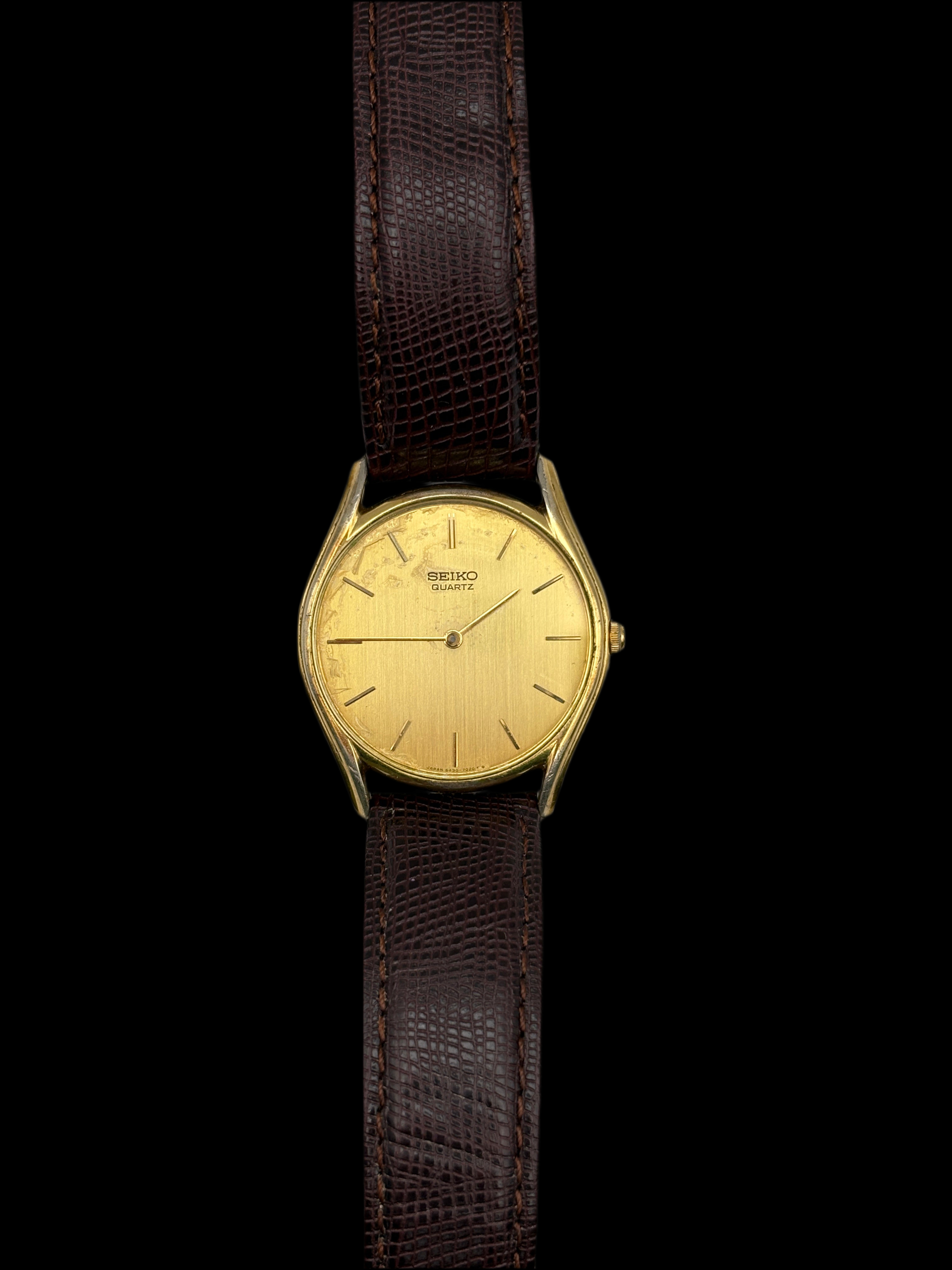 Men's Seiko Analog Gold Plated Watch