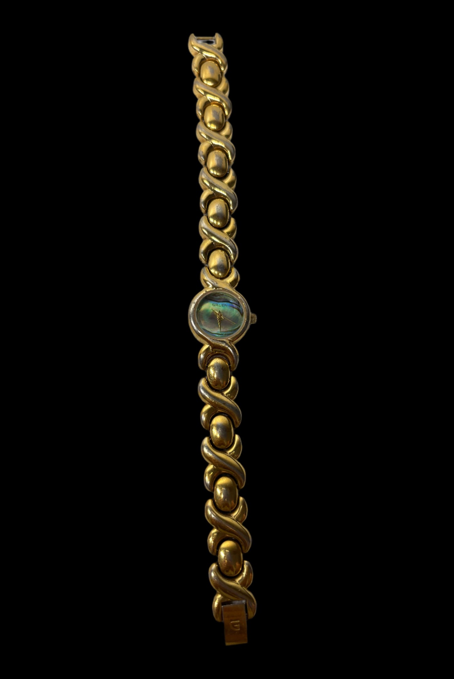 Gruen Abalone Dial Gold Watch