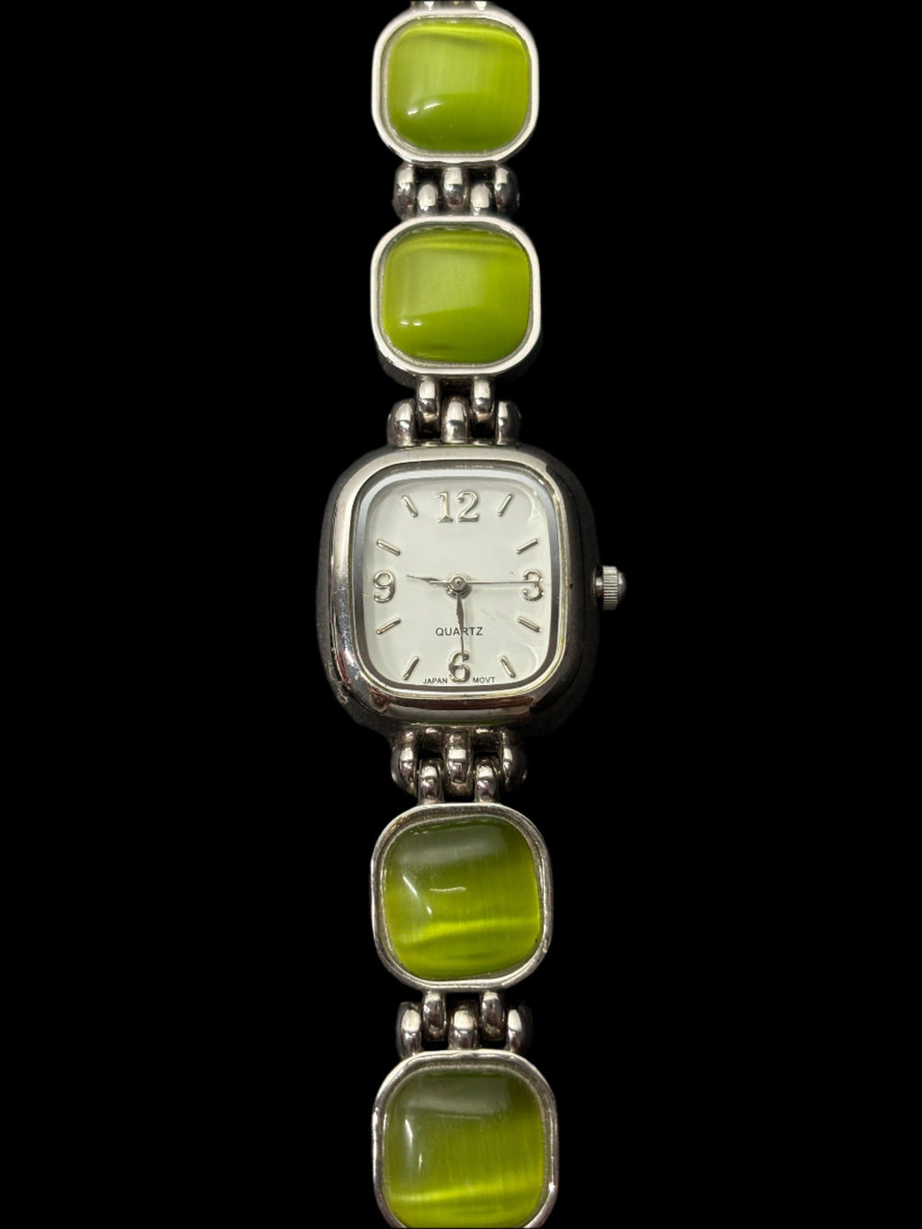 Green Gemstone Quartz Watch