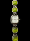 Green Gemstone Quartz Watch