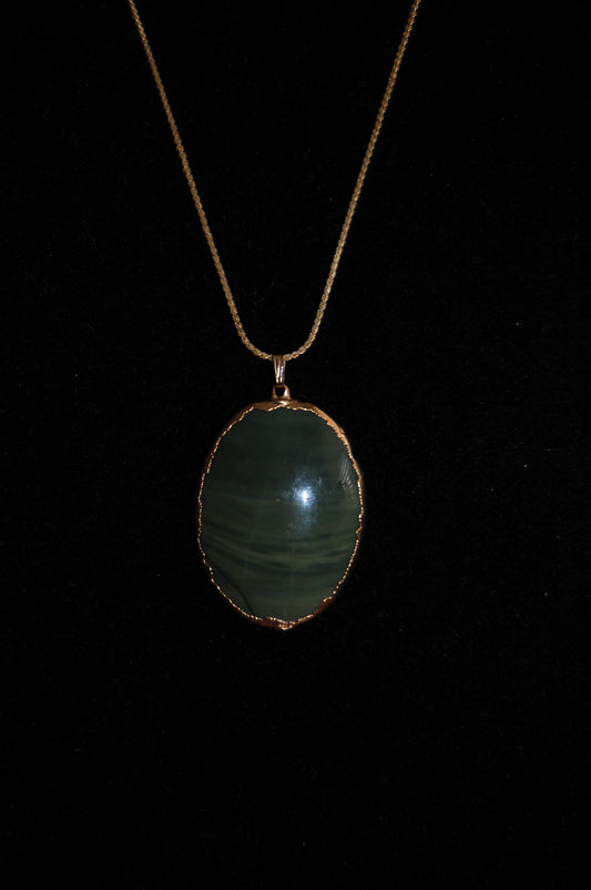 Gold-filled Jade Pendant Necklace