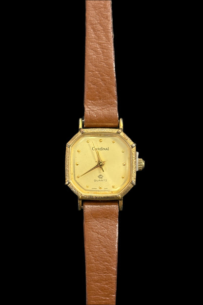 Cardinal Quartz Brown Leather