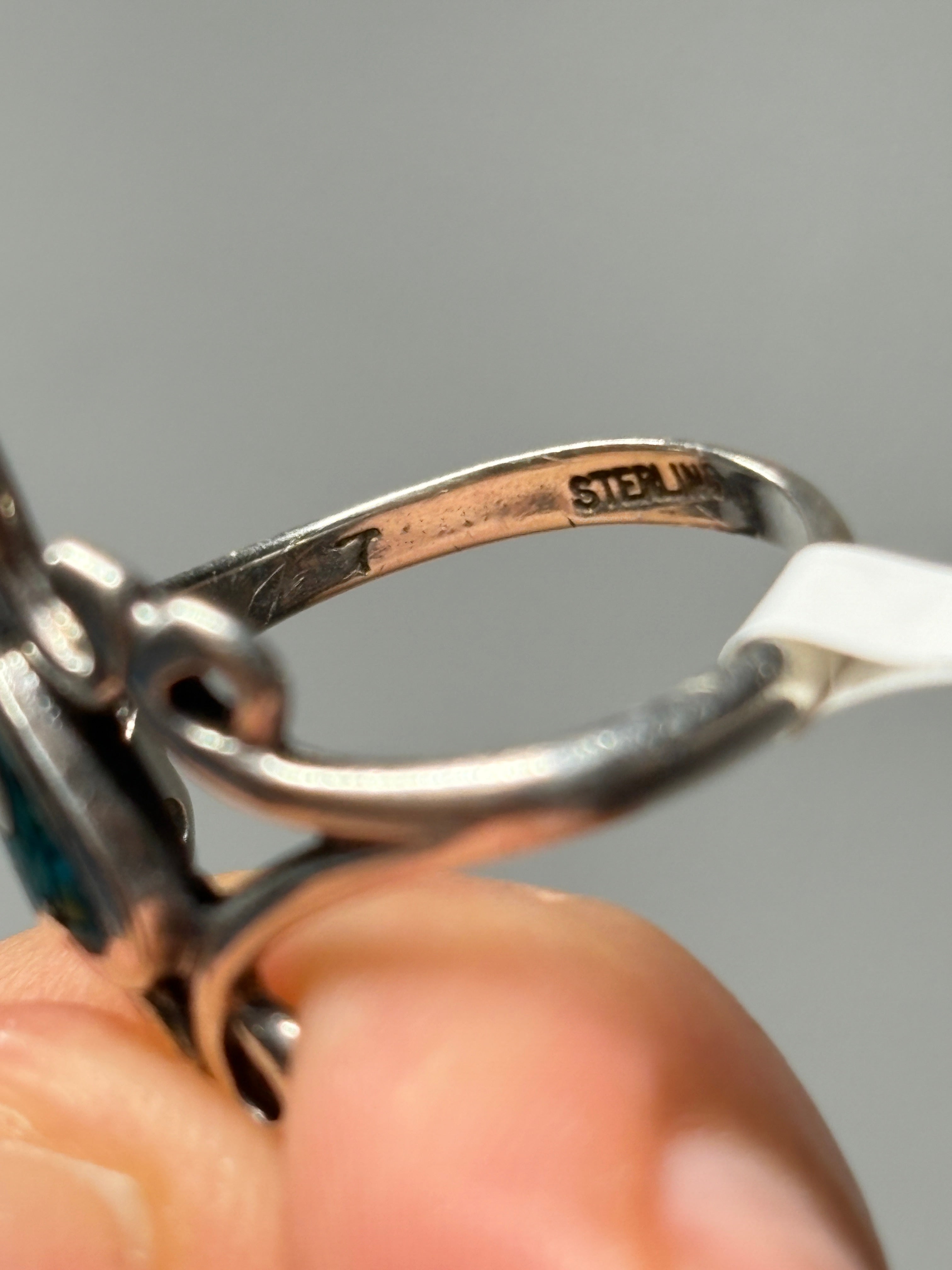 Navajo 925 Double Heart Ring