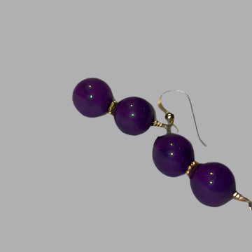 Gold Filled Dainty Amethyst Gold Dangling Earrings