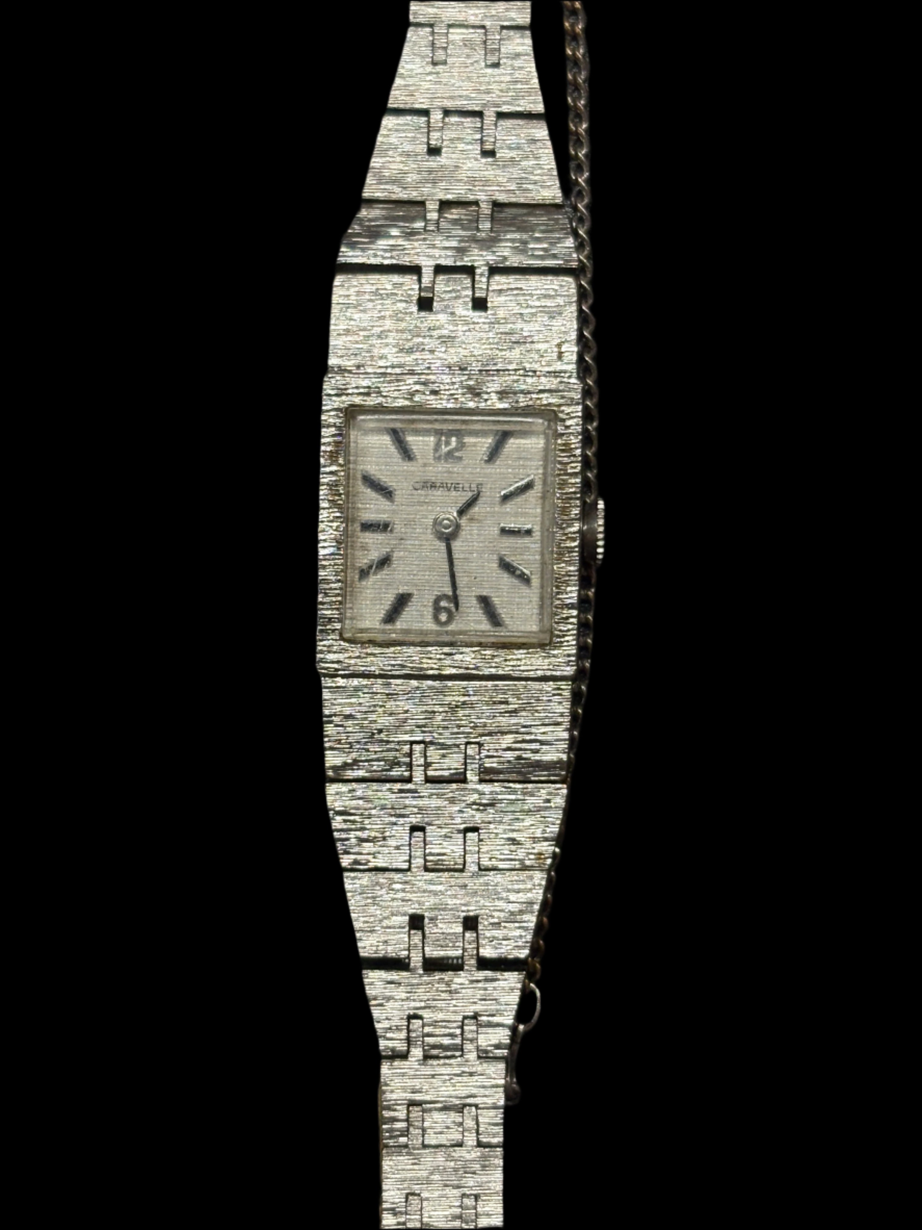 Caravelle Manual White Gold Watch