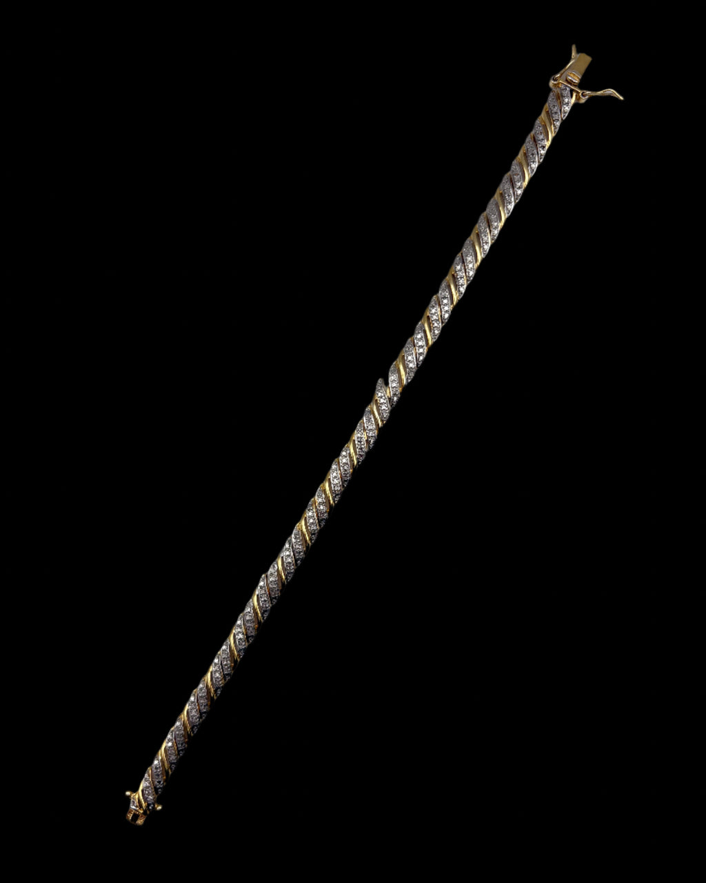 Gold Over Silver San Marcos Diamond Bracelet