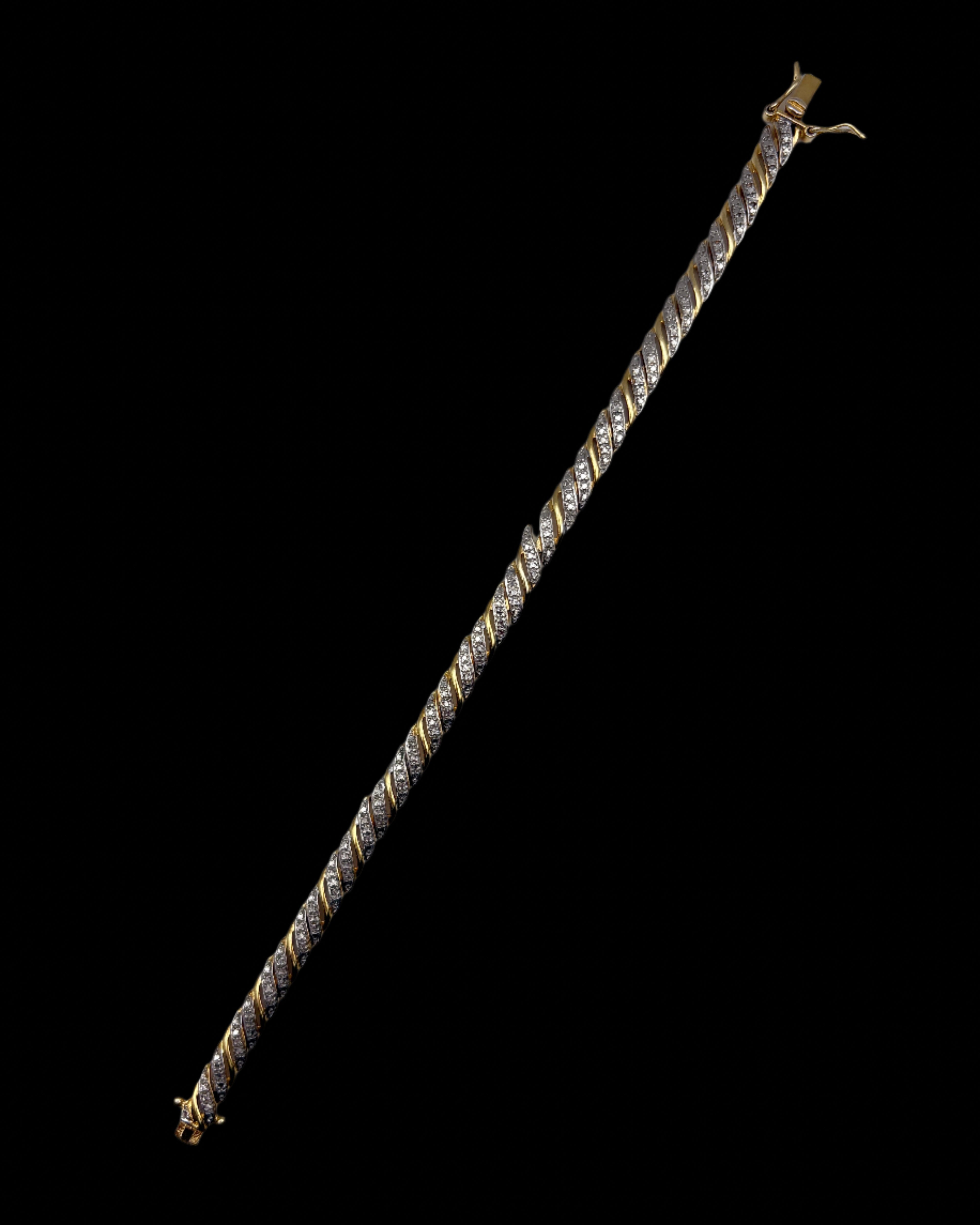 Gold Over Silver San Marcos Diamond Bracelet