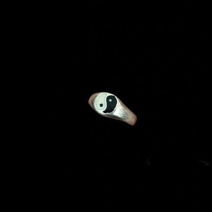 925 Yin Yang Enamel Ring