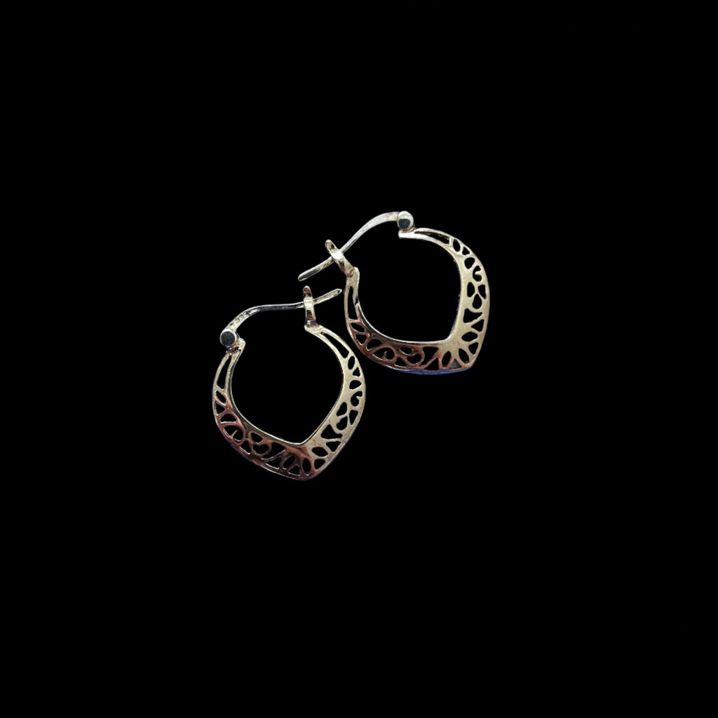 Gold-plated over Sterling Silver Hoops