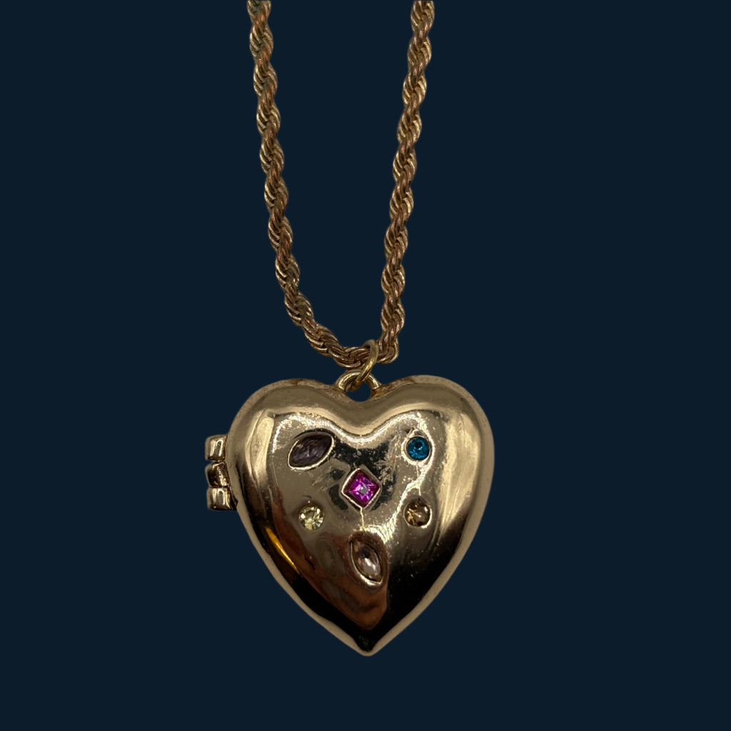 Betsy Johnson Heart Locket Pendant Necklace