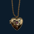 Betsy Johnson Heart Locket Pendant Necklace
