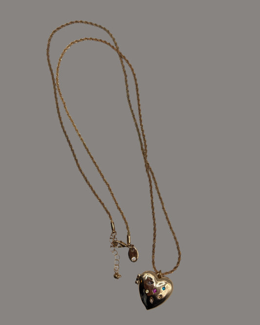 Betsy Johnson Heart Locket Pendant Necklace