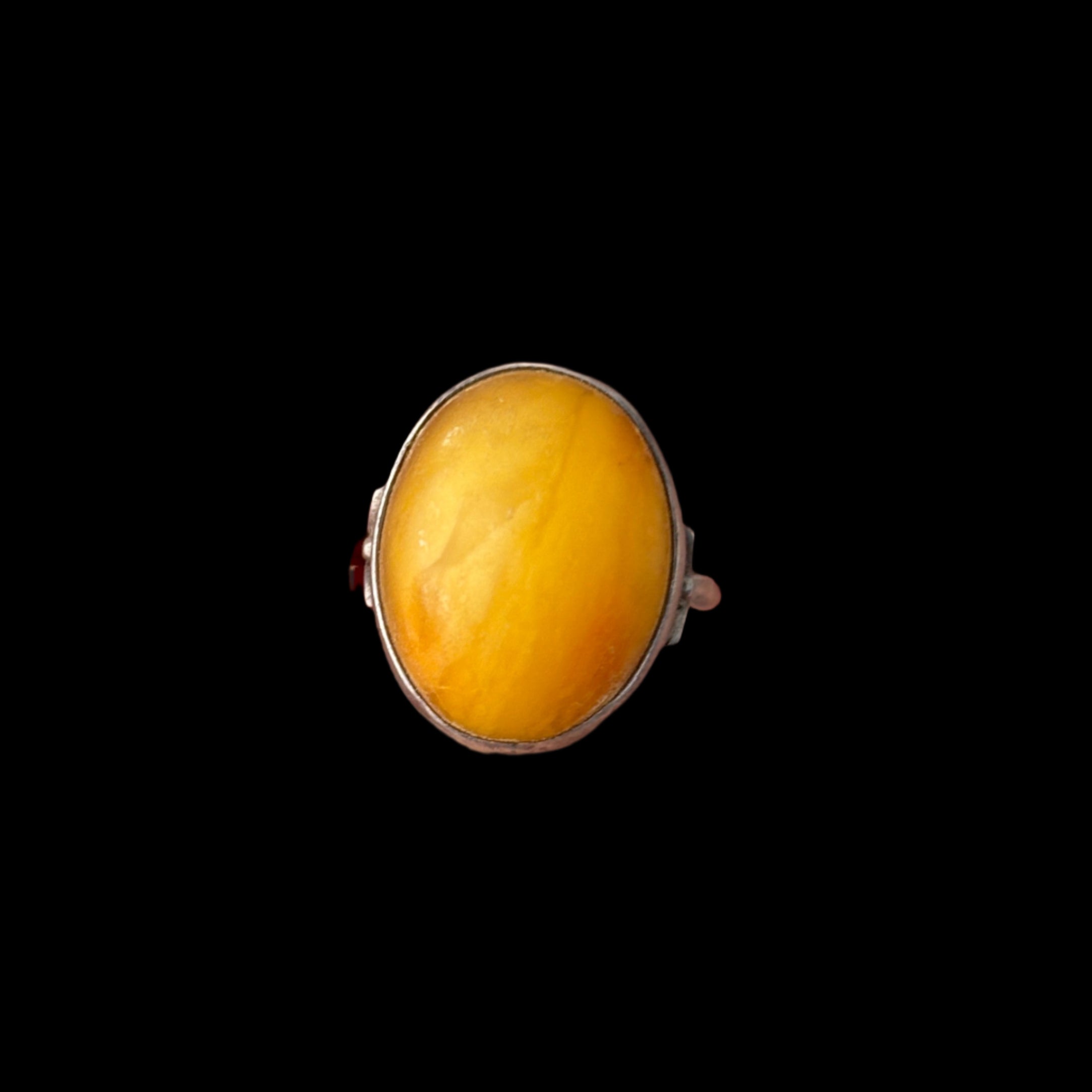 925 Edwardian Amber Ring