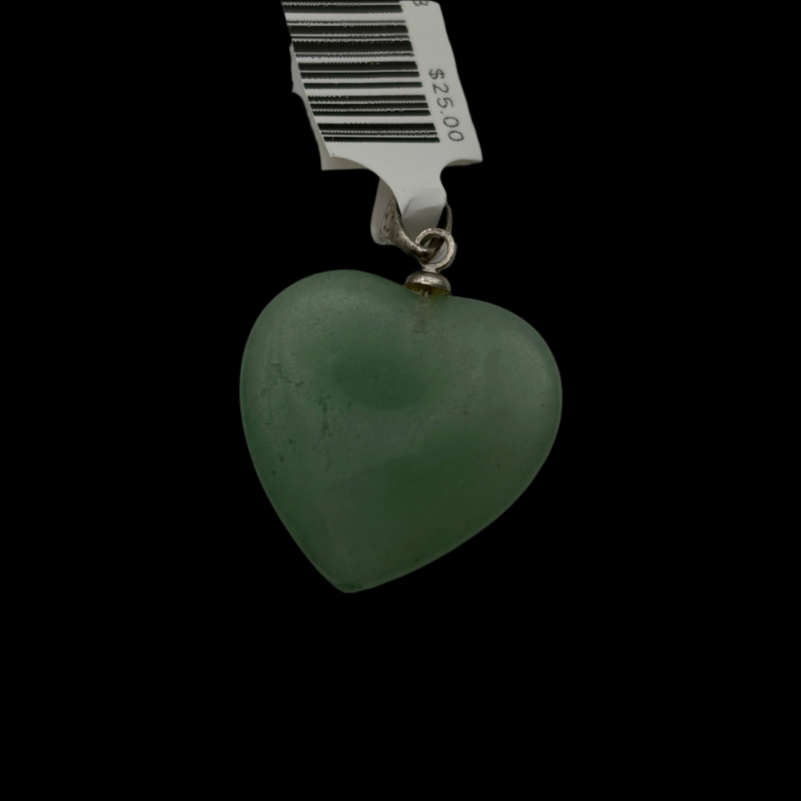 Herzanhänger aus Grüner Jade