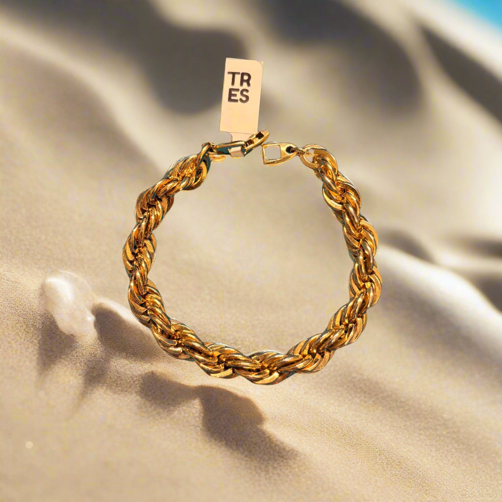 Chunky Napier Gold Plated Bracelet