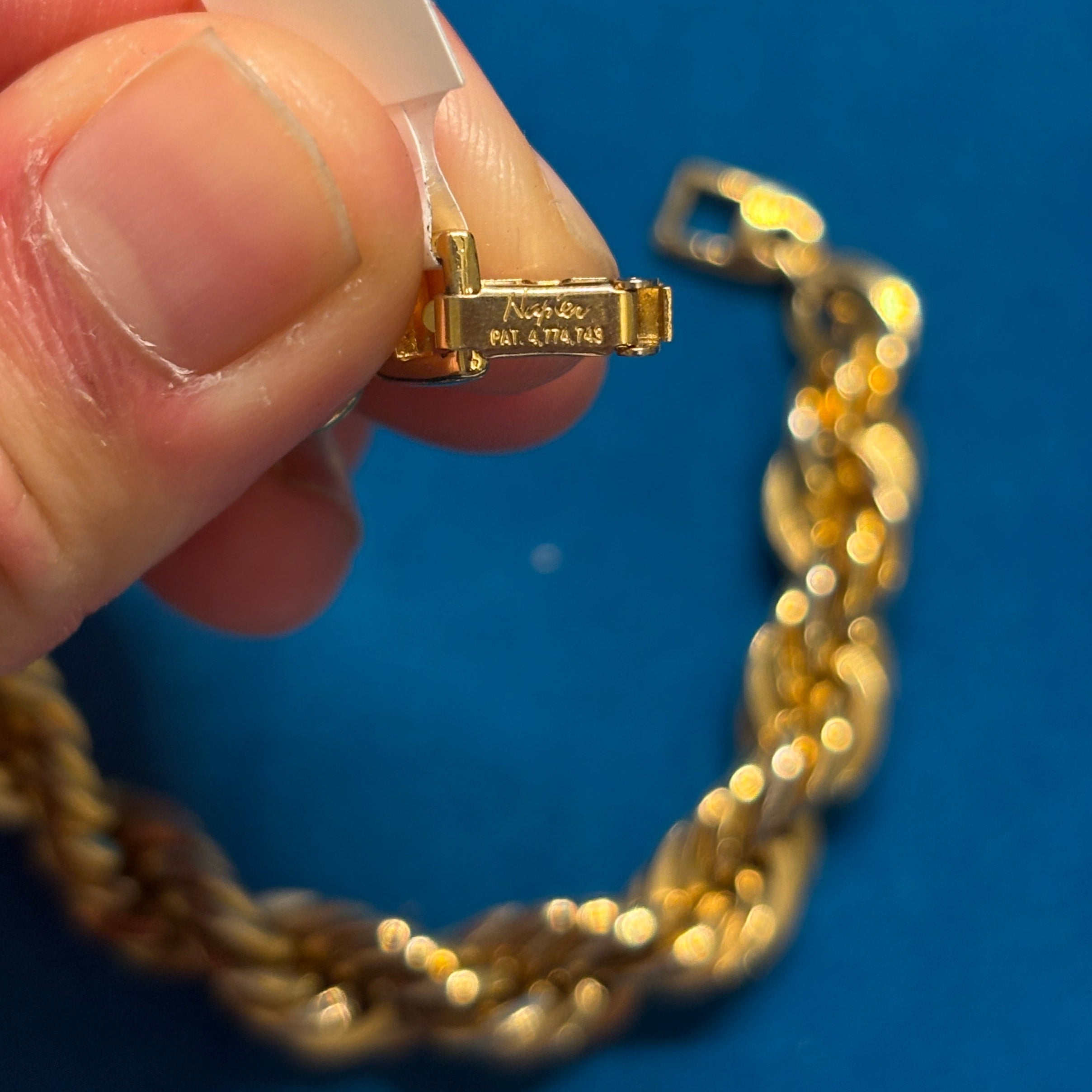 Chunky Napier Gold Plated Bracelet