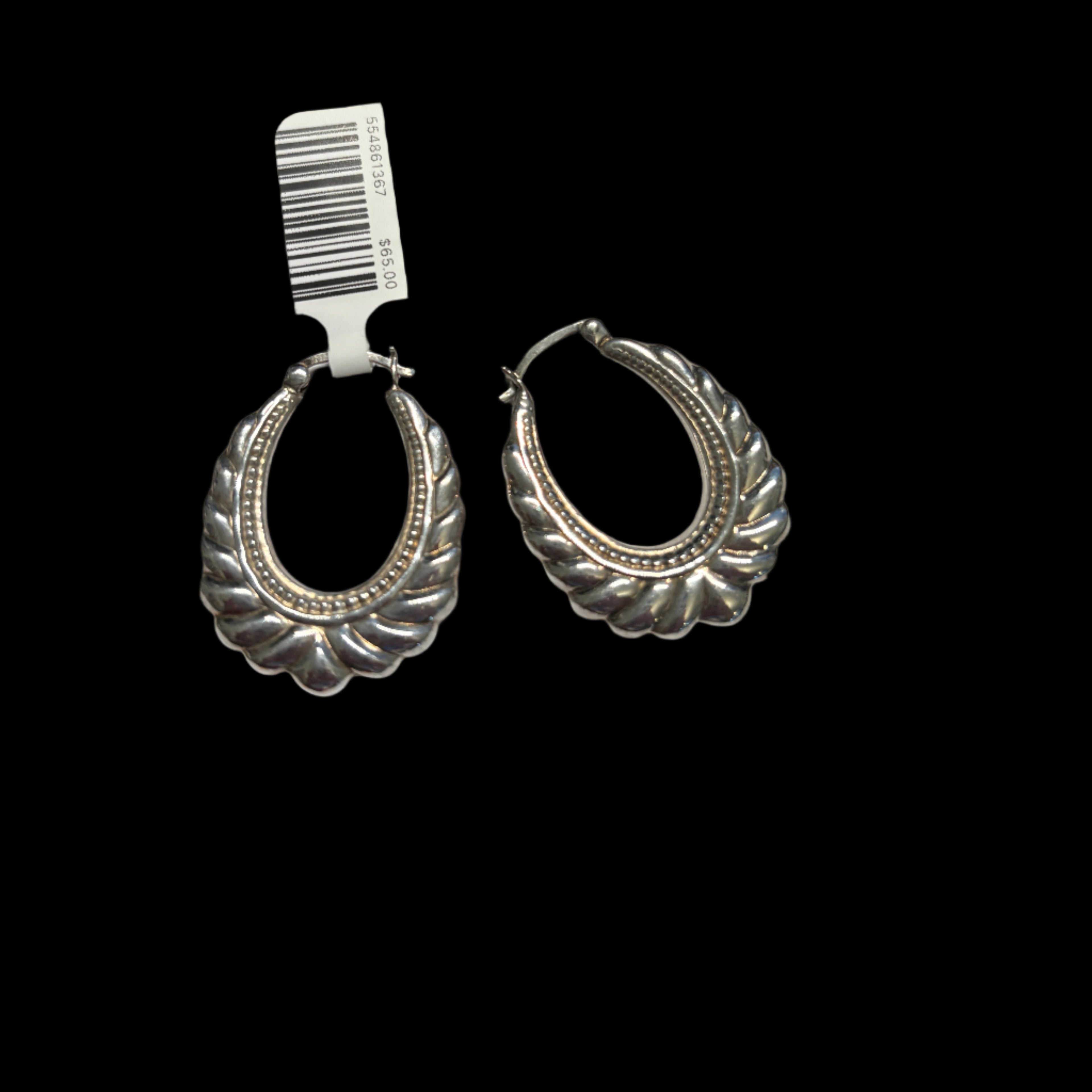 925 Shrimp Hollow Hoops