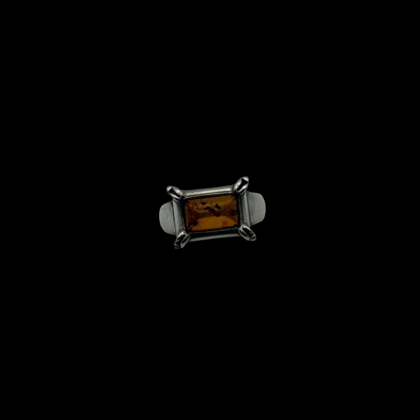 Baltic Amber Framed 925 Ring