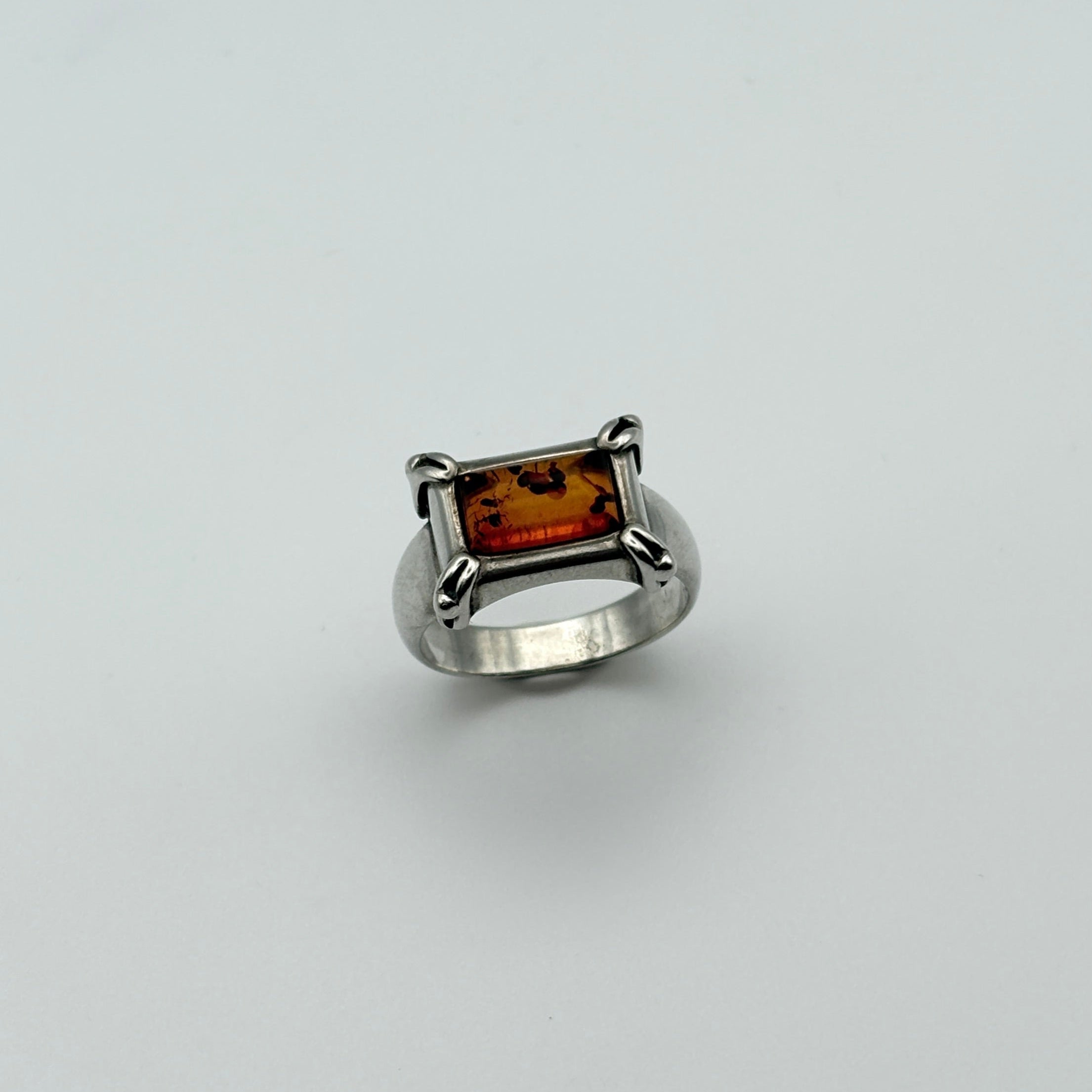 Baltic Amber Framed 925 Ring