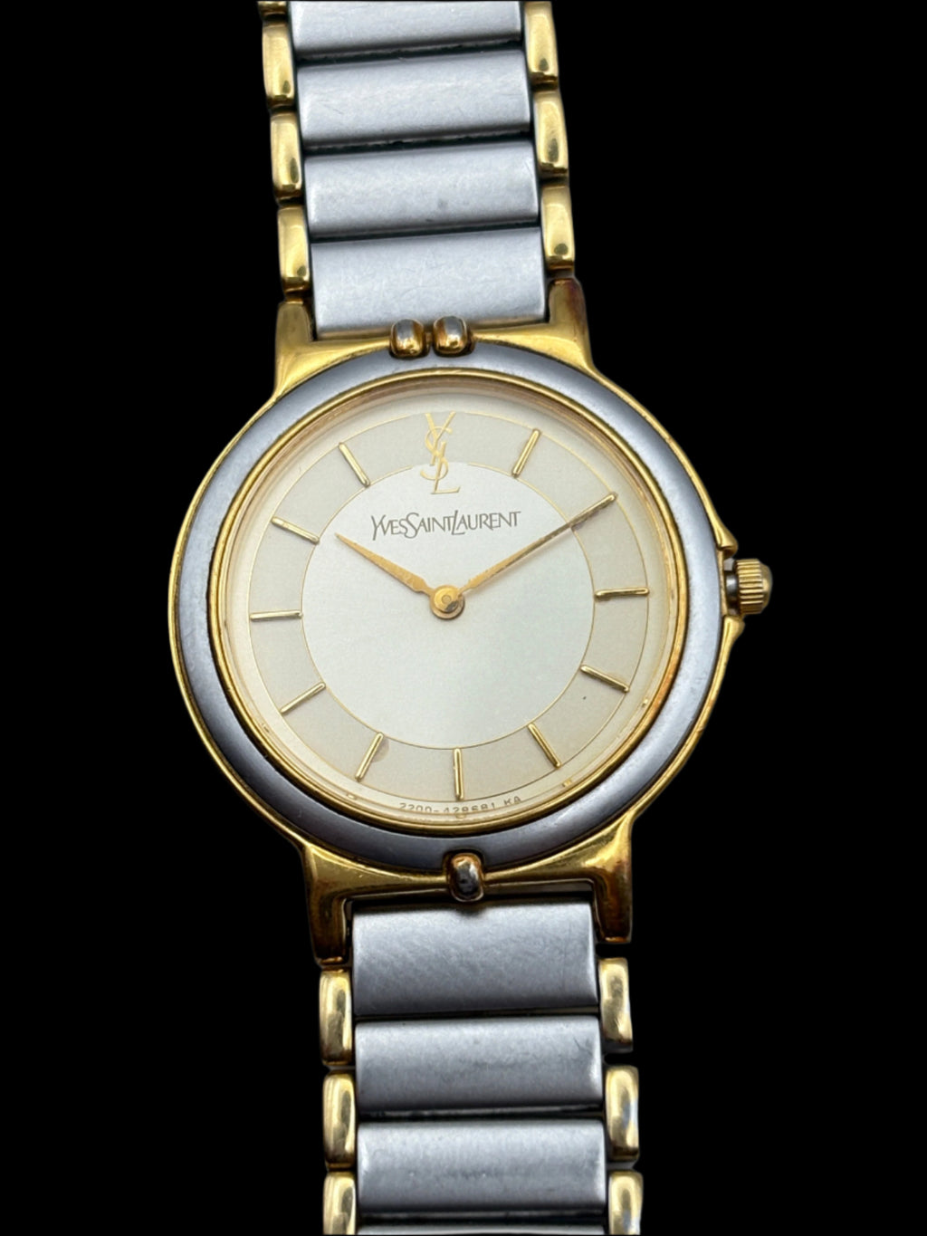 Yves Saint Laurent Vintage Ladies Watch in Two Tone Gold and Steel