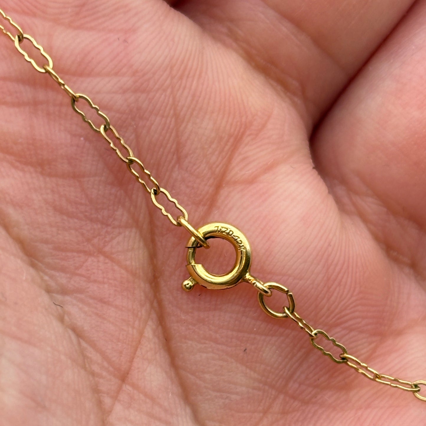 12KT Gold Filled Chain with 925 Gemstone Heart Pendant