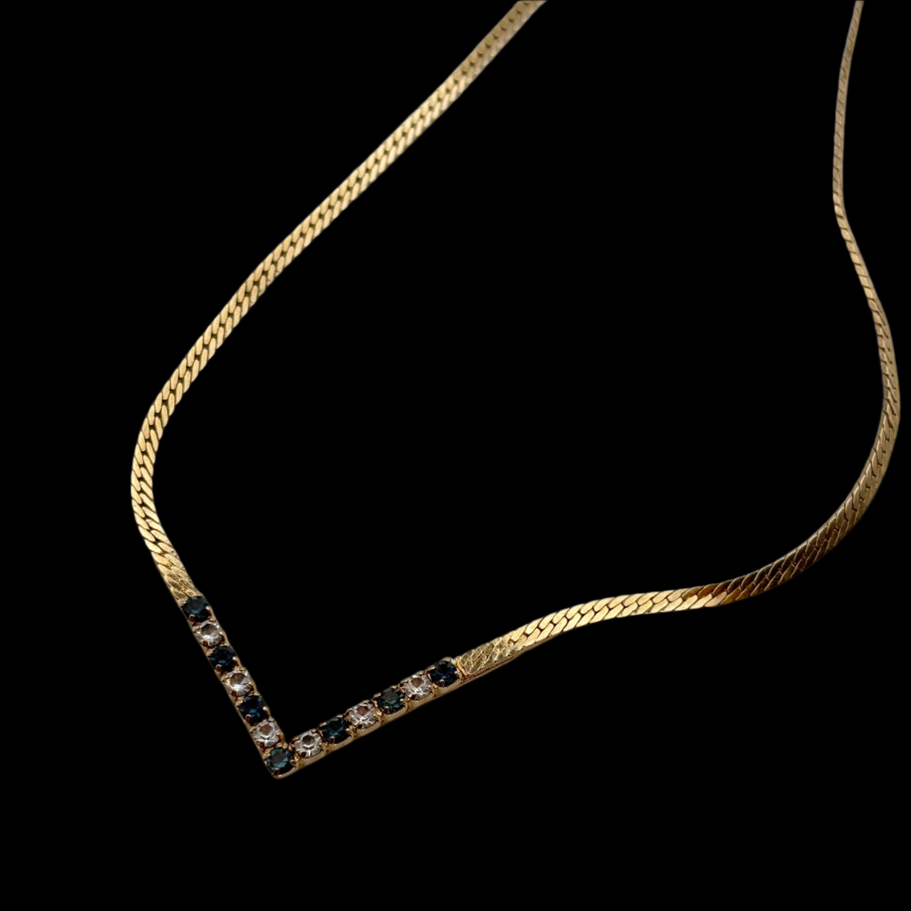 Avon Blue and White Stone Choker