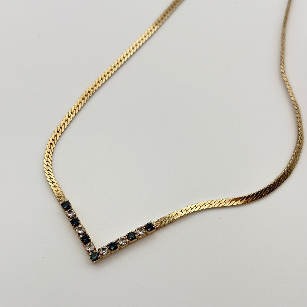 Avon Blue and White Stone Choker