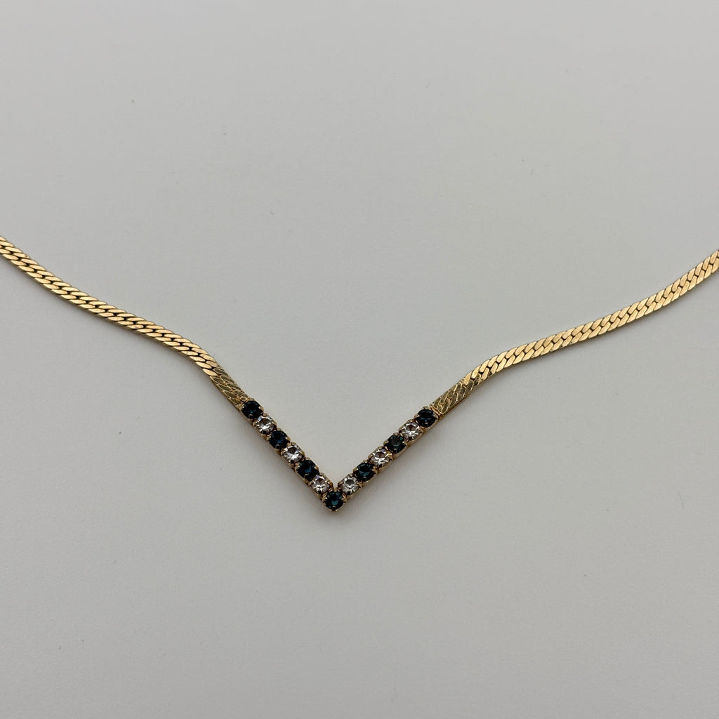 Avon Blue and White Stone Choker