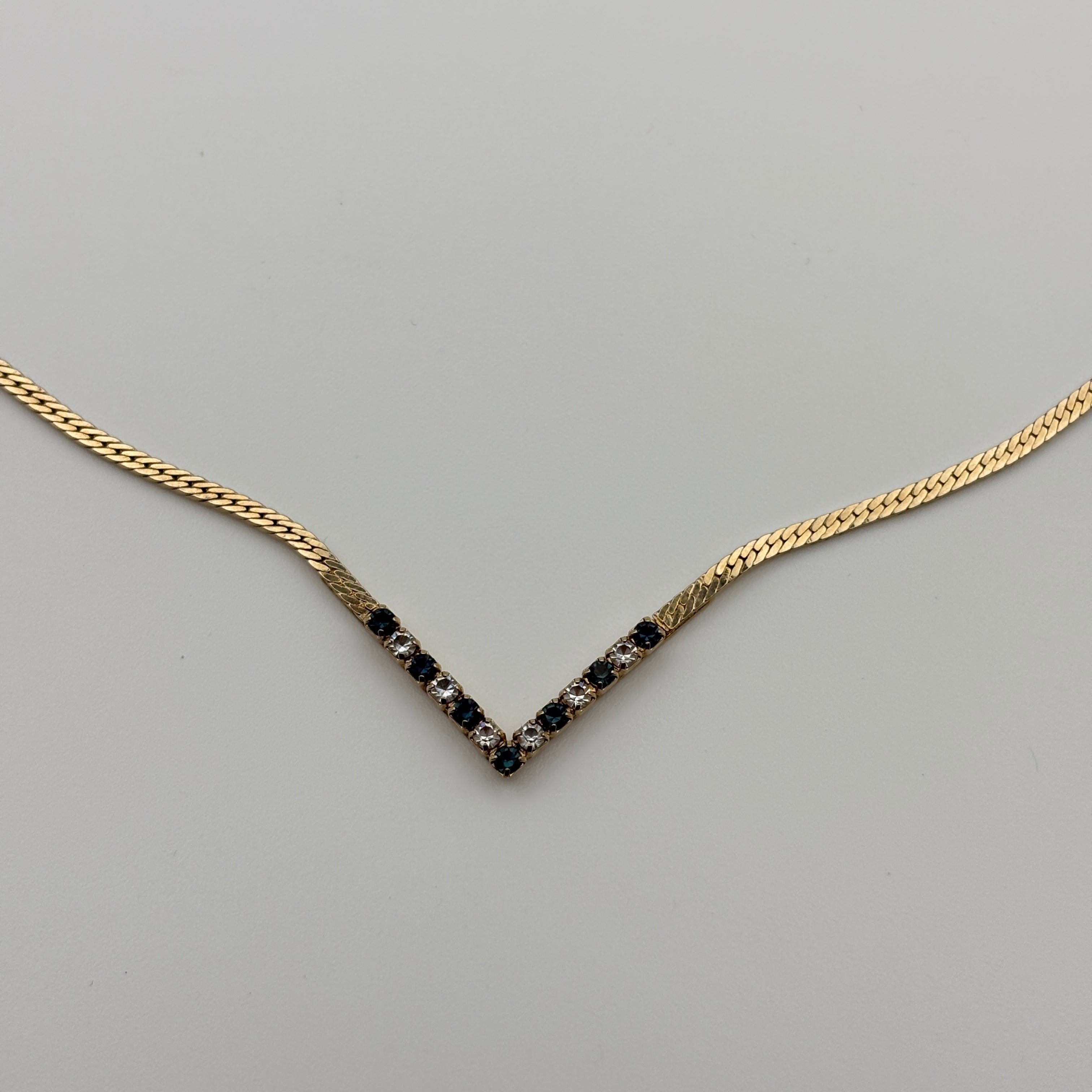 Avon Blue and White Stone Choker