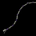 Purple Amethyst & 925 Tennis Bracelet