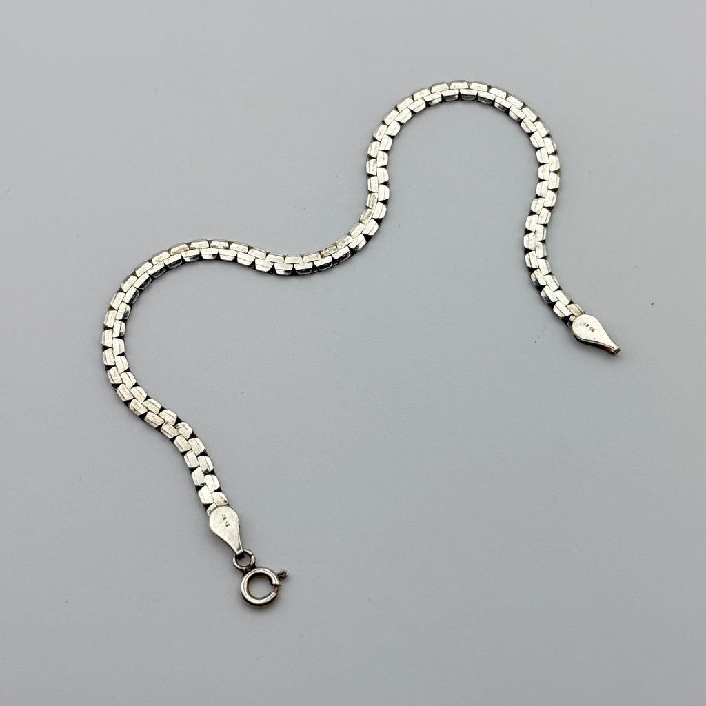 Sterling Zipper Chain Bracelet