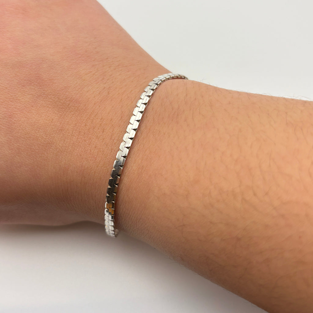 Sterling Zipper Chain Bracelet