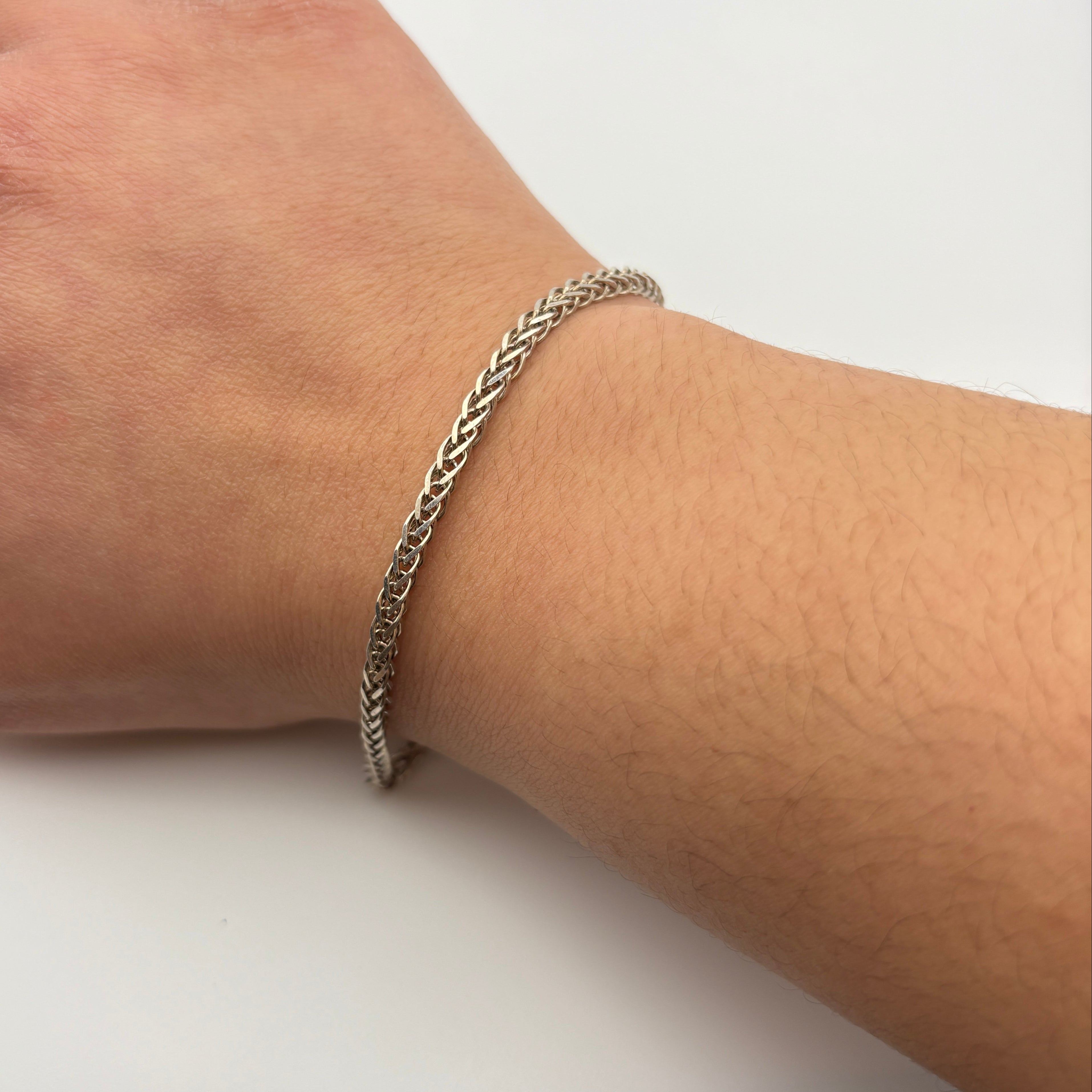 Sterling Wheat Chain Bracelet